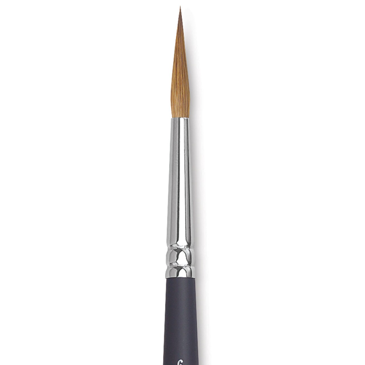 Winsor & Newton Artists' Kolinsky Sable Watercolor Brush - Pointed Round, Short Handle, Size 6